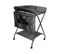 Baby Changing Table,with Wheels, Adjustable Height Folding Diaper Station Portable Mobile Nursery Organizer