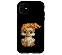 Baby Chick Open Book Reading Bookworm Bird Graphic Portrait Case for iPhone 11