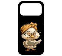 Baby Chick Small Book Reading Bookworm Bird Graphic Portrait Case for iPhone 17 Pro Max