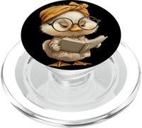 Baby Chick Small Book Reading Bookworm Bird Graphic Portrait PopSockets PopGrip for MagSafe