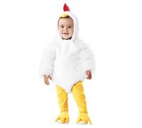 Baby Chicken Costume 0-2 Years Flannel Cartoon Animal Jumpsuit Baby Girl Boy Unisex Halloween Costume Set Toddler Chick Easter Outfit Animal Costumes Romper Bodysuits Outfits