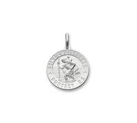 Baby Child Christening Gift 925 Sterling Silver 12mm 3D St Christopher Medal Pendant In Gift Box