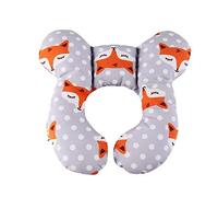 Baby Child Travel Pillow - Toddler Neck Support Rest Pillow for Car Seat, U-Shaped, Fox
