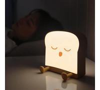 Baby Children Night Light - Bread Toast Light Cute Lamp Portable Night Light with USB Rechargeable for Children Boys Girls (Sleeping)