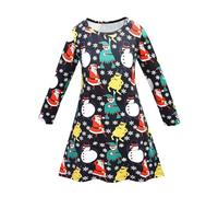 Baby Christmas Costume,Long Sleeve Santa Claus Red Velvet Dress Dresses For Girls Pink My First Outfit Girl Angel Costume Kids Newborn Clothes Xmas Hats Novelty (Black,4-5 Years)