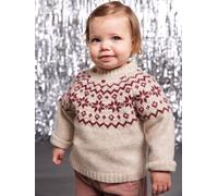 Baby Christmas jacquard jumper family capsule ecru