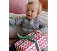 Baby Christmas jacquard jumper from the family capsule collection marl grey