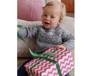 Baby Christmas jacquard jumper from the family capsule collection marl grey