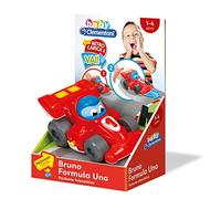 Baby Clementoni - Bruno Racing Car, Child Car 1-4 Years, Early Childhood Game, Talking Machine with Sound and Led, Stimulates Manuality and Visual-Auditory Perception, Italian Language, 17216