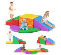 baby climbing blocks, Foam with Slides, Training Toddlers' Sensory and Motor Skills, Foam Playground Set, Multi-colored Toys for Toddlers ages 1-3 for Climbing (Colored pearl cotton)