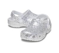Crocs, Unisex Kids, Classic Dazzle Glitter Clog T, Silver, 4 UK Child