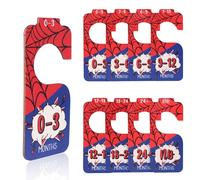 Baby Closet Dividers, Double-Sided Toddler Wardrobe Divider Separators Multi-Color Clothes Size Classification Hanger for Newborn Infant Clothing Organizer Nursery Decor(Spider)