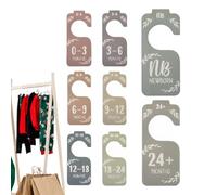 Baby Closet Organizer - 8PCS Wooden Nursery Closet Organizer | 100g Kids Room Clothes Storage Hanger Dividers for Boys' and Girls' Wardrobes, Babies Up to 24 Months