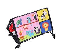 Baby Cloth Books, Foldable Touch and Feel Crinkle Cloth Books Early Education Toys High Contrast Infant Book Mirror Toys Babies