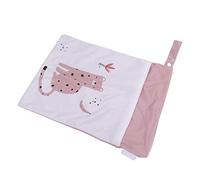 Baby Cloth Diaper Bag, Recycled Polyester Fiber Button Handle Double Pockets Cloth Diaper Wet Dry Bag for Travel Use (Cat)