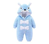 Baby Clothes Boy Newborn Puppy Baby Jumpsuit and Winter Thickened Newborn Clothes Bodysuit for Boy Baby Boy Gifts Toddler Pajamas Blue