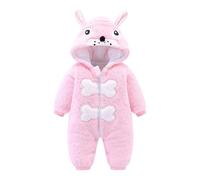 Baby Clothes Boy Newborn Puppy Baby Jumpsuit and Winter Thickened Newborn Clothes Bodysuit for Boy Baby Boy Gifts Toddler Pajamas Pink