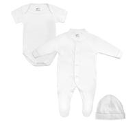 Baby Clothes Gift and Newborn Baby Essentials, British Made, Shower Gifts for Boy or Girl, White, 3, 6 Months