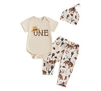 Baby Clothes Set Boy Western First Birthday Outfit Boy Wild One Bodysuit Cow Print Trousers 1st Rodeo Party Cowboy Cake Photoshoot Boy Clothes 1 Year