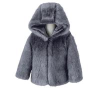 Baby Coat Girls Fashionable Quilted Top Winter Jacket Baby Girl Coat Coats for Girls Big Kids Fleece Jacket (Grey, 6-12 Months)