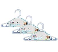 Baby Coat Hangers Small Clothes Hangers First Steps Pack of 24 White