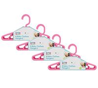 Baby Coat Hangers Small Clothes Hangers First Steps Pack of 32 Pink