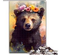 Baby Colourful Brown Bear Jigsaw Puzzles 1000 Pieces for Adults Impossible Jigsaw Puzzles for Adults for Family And Friends, Suitable for Ages 14+ size 38x26cm