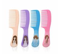 Baby Comb Lightweight Cute Parting Toddler Tooth Child Plastic Hair Combs Suitable for Baby Girls Boys Scalp Stimulation Anti Static Gently Detangle Style Hair Assorted Colors 14.2x4cm (4Pcs)
