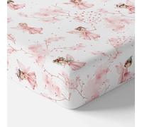 Baby Comfort Nursery 100% Cotton Fitted Sheet fits 140x70 cm Cot Bed Mattress (Fairies)