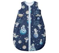 Baby Comfort Sleeping Bag 0.5 Tog Sleep Sack 100% Cotton, Summer Wearable Blanket size 56-62 (Little Prince)