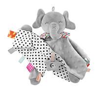 baby comforter Blanket for Newborn | Soft Cotton Elephant Security Taggies Teether Toy | Soothing Newborn Baby Gifts | Newborn Gifts for Baby Girl Boy, Kids, and Toddlers