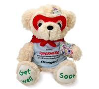 baby comforter Get Well Soon Teddy Bear Plush Toy - Superhero Bear Stuffed Animal with Broken Arm, Recovery Get Well Soon Gift for Kids Adult - Thoughtful After Surgery or Get Better Soon Present