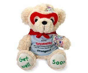 baby comforter Get Well Soon Teddy Bear Plush Toy, Superhero Bear Stuffed Animal with Broken Arm, Recovery Get Well Soon Gift for Kids Adult - Thoughtful After Surgery or Get Better Soon Present