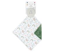 Baby Comforter, Tiny to Tots 3m+ Super Soft Cuddle Fleece with Chewy Silicone Teether, BPA Free, Multi-Textured Teether to Soothe Sore Gums for Baby Girl/Boy