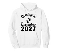 Baby Coming in December 2027 Mom Dad Pregnancy Announcement Pullover Hoodie