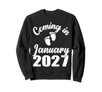 Baby Coming in January 2027 Mom Dad Baby Announcement Sweatshirt