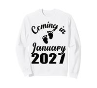Baby Coming in January 2027 Mom Dad Pregnancy Announcement Sweatshirt