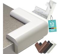 Baby Corner Protectors, Pack of 12, Extra Soft Foam Table Edge Protectors, Corners for Children, Self-Adhesive Table Corner Protection, Baby, Edge Protection (White)