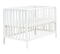 Baby Cot Bed Pine Wood KIAMA 60 x 120 cm White