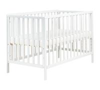 Baby Cot Bed Pine Wood KIAMA 70 x 130 cm White