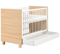 Baby Cot Bed with Storage Drawer GUNNAR 60 x 120 cm White