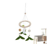 Baby Cot Furniture - Musical Box for Children's Bedroom - Hanging Toys in Floral Felt Unisex Decoration for Bedroom