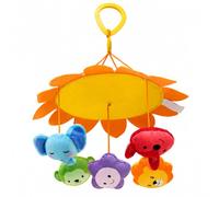 Baby Cot Mobile, Plush Hanging Sensory Toy for Crib Nursery with Cute Animal Figures, Infant Visual Stimulation Mobile Decoration for Newborn Boys and Girls
