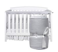 Baby Cot Rails Guard, 3Pcs Baby Crib Rail Cover Protector for Chewing Crib Teething for Side Front Rails Grey