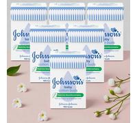 Baby Cotton Buds, 100 Buds Each Pack, 100% Pure Cotton Tips, 100% Paper Sticks, Plastic-Free Recyclable Packaging, Pack of 6