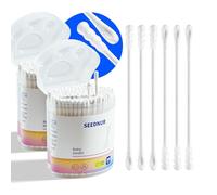 Baby Cotton Swabs - Safe & Soft Dual-Tip Design, 2 Boxes (400 Count), Gentle for Ears & Nose, Fluorescent-Free