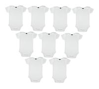 Baby Cotton White Undershirts Bodysuits 3 Pack by Little Pipers - - 0-3 Months