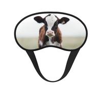 Baby Cow Sleep Mask for Side Sleeper Eye Mask for Sleeping Light Blocking Soft Breathable Sleep Eye Mask for Women Men Adjustable Elastic Strap Travel Nap Blackout Eye Shade Cover
