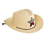 Baby Cowboy Hat Summer Sun Straw 6 Colours Beach Girls Boys Kids Child Western Cowboy Hats 2 to 6Y Toddler Sun Hats Summer Belt Buckle Cowgirl Western-Hat for Kid Beige