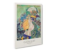 Baby Cradle With Border By Gustav Klimt Canvas Print | Gallery Wrapped 30mm Frame Wall Art | 24x16 inches | Ready to Hang | Classic Picture | Living Room Bedroom Lounge Office